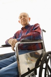 Elderly man wheelchair